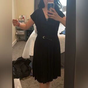 Black pleater dress
